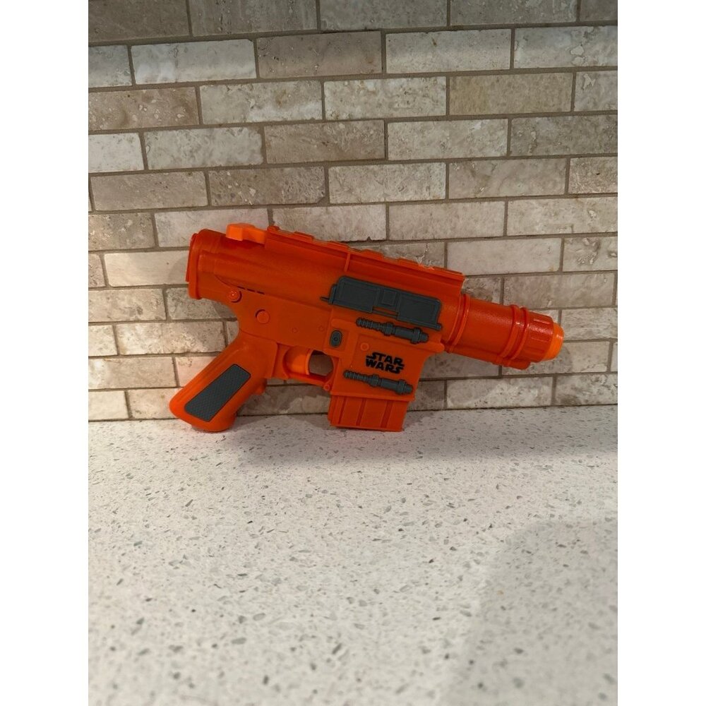 2015 Hasbro‎ Star Wars Orange Weapon Gun Blaster Lights Sounds Darts